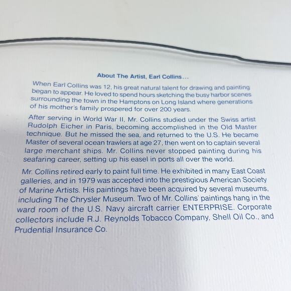 Set 2 Framed 13in Nautical Sailing Sailboat Prints Art Vintage Earl Collins Wood - Picture 5 of 6